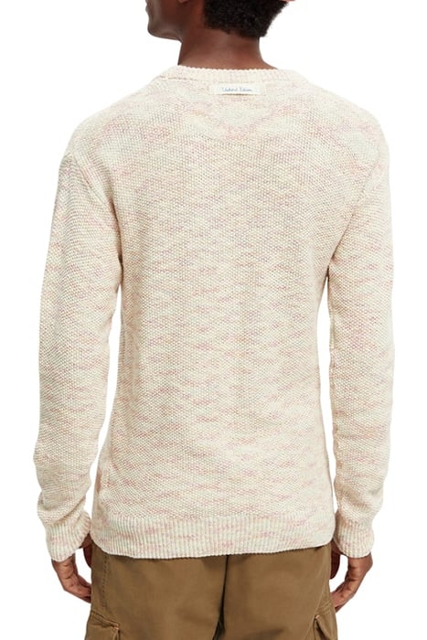 SPACED-DYE YARN STRUCTURED CREWNECK PULLOVER COMBO A 3