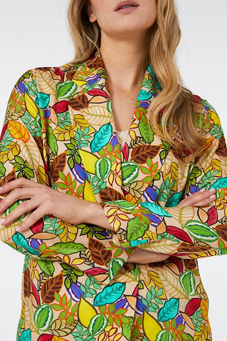 TWILL JACKET WITH FOLIAGE PRINT FANTASY 5