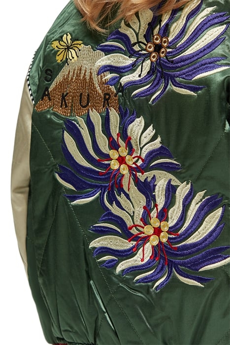 SAKURA SATIN SOUVENIR JACKET MILITARY 7