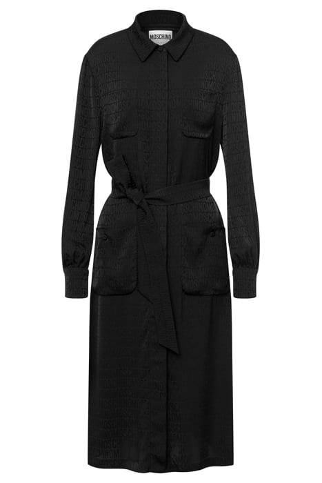 SHIRT DRESS IN ALLOVER LOGO TWILL BLACK 3