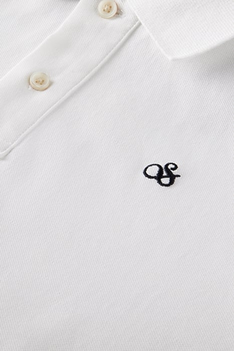 ESSENTIALS - ORGANIC COTTON PIQUE POLO WHITE 3