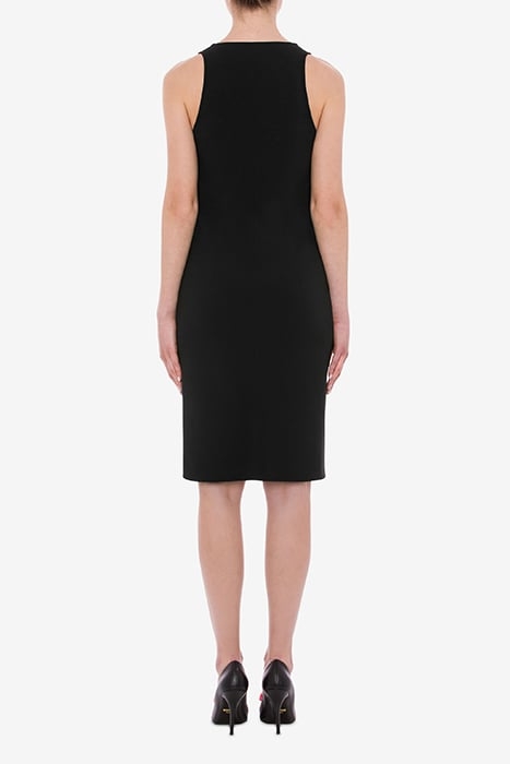 HEART BUTTONS ENVER SATIN DRESS BLACK 2