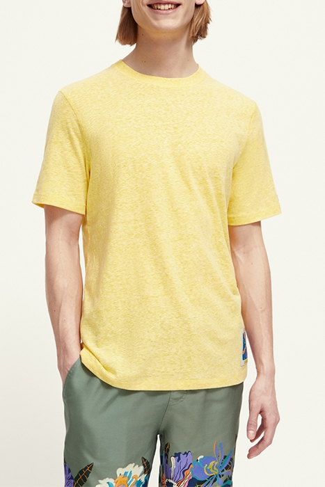 MELANGE TEE WITH CHEST LABEL SUNSHINE MELANGE 2