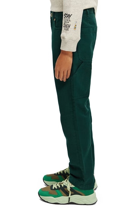 LOOSE FIT- 5-POCKET LINEN PANTS BOTANICAL GREEN 5