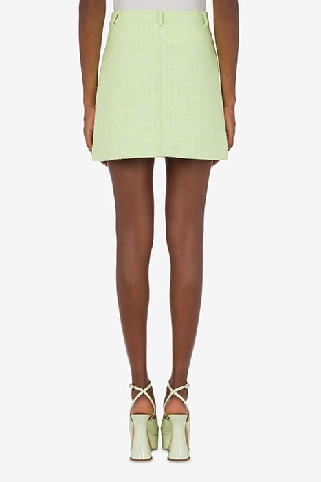 TEDDY BUTTONS TWEED MINISKIRT GREEN 2