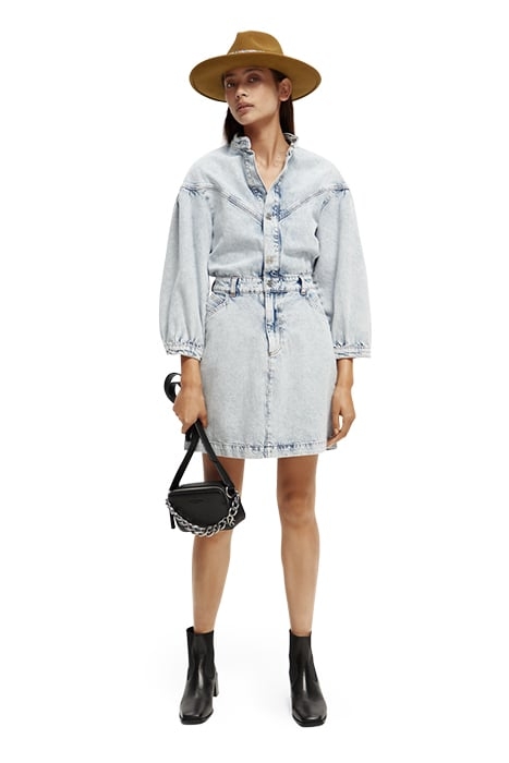 PRINTED SCARF FEDORA HAT CARAMEL 4