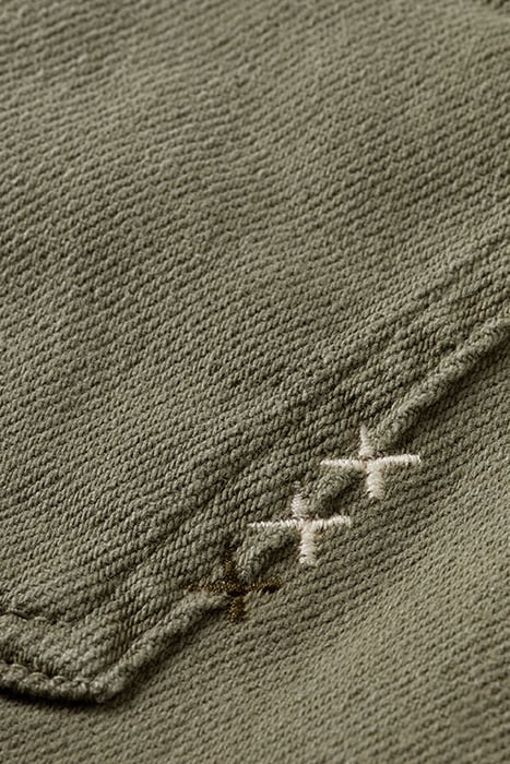 HAUT SKINNY JEANS — GARMENT DYED COLOURS MILITARY GREEN 3