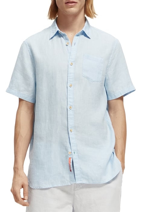 SHORT SLEEVE LINEN SHIRT SKY 2