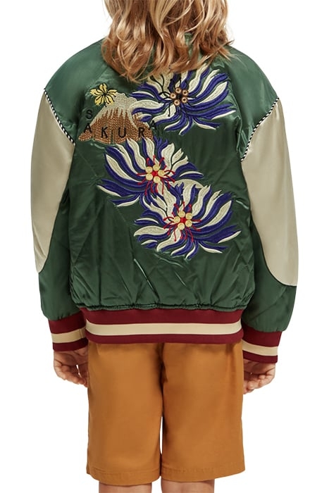 SAKURA SATIN SOUVENIR JACKET MILITARY 4