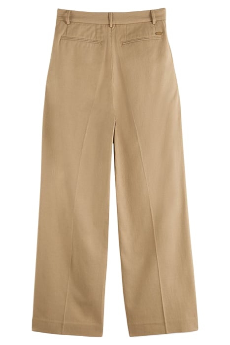 LOW-RISE WIDE LEG TROUSERS KHAKI 2