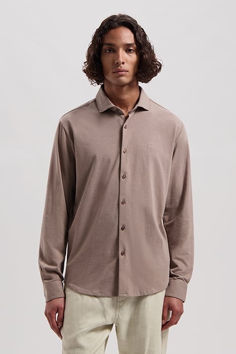 SHIRT FINE SLUB JERSEY TIMBER WOLF 1