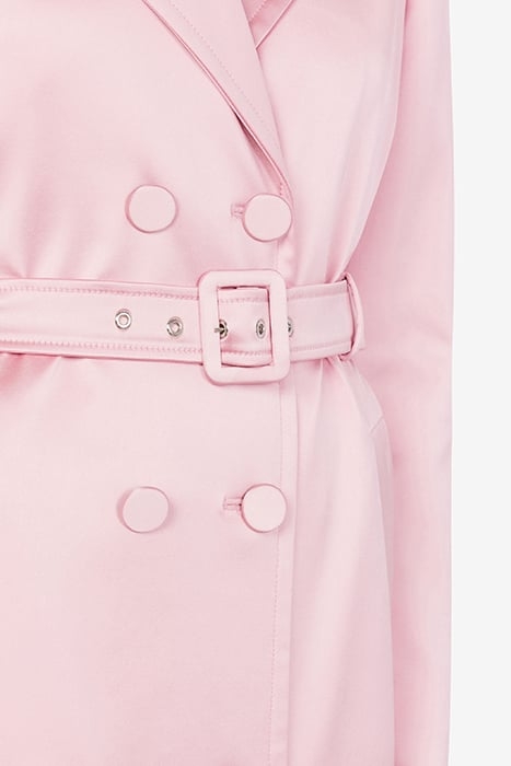 TRENCH COAT IN STRETCH SATIN PINK 4