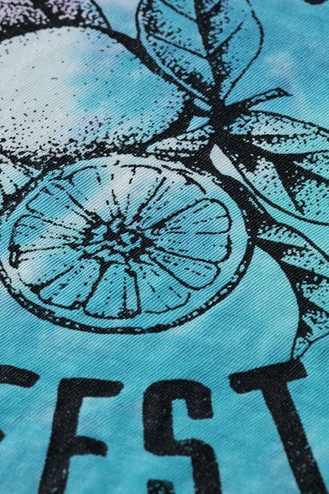 RELAXED-FIT TIE-DYED COTTON LINEN ARTWORK T-SHIRT TIE DYE 3