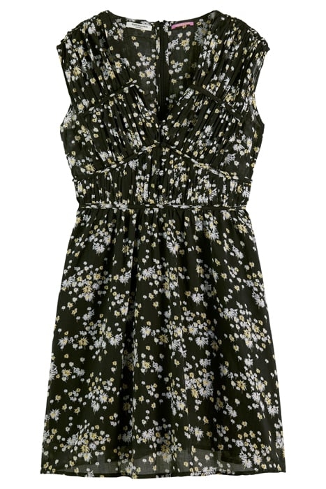 DRAPED MINI DRESS DANDELION BLACK 1