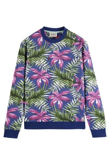 PRINTED CREWNECK FELPA SWEATSHIRT IN ORGANIC COTTON COMBO E 1