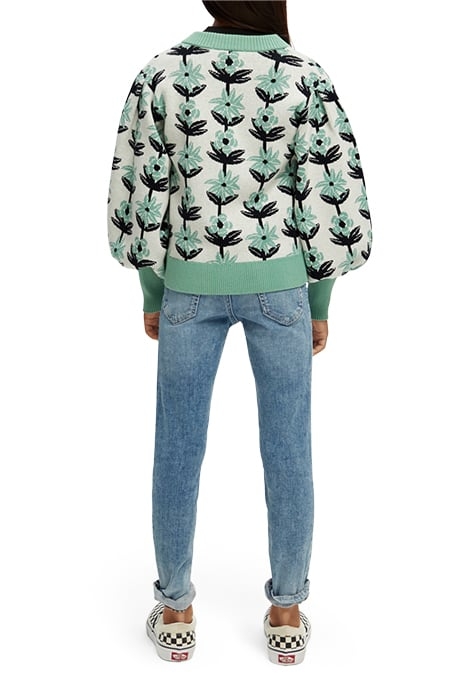 INTARSIA FLOWER CARDIGAN FLOWER INTARSIA 5