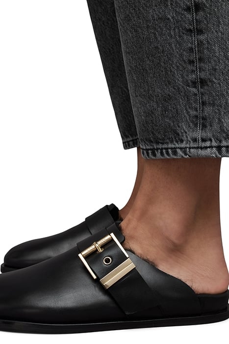VENUS SHEARLING MULE BLACK 2
