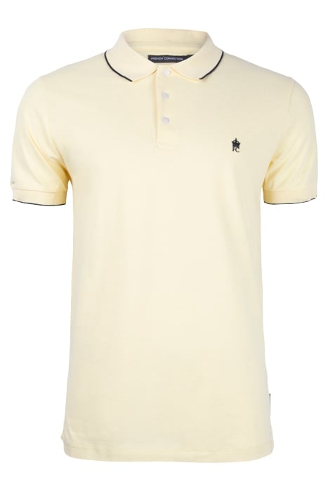 TIPPED PIQUE POLO LEMON / MARINE 1