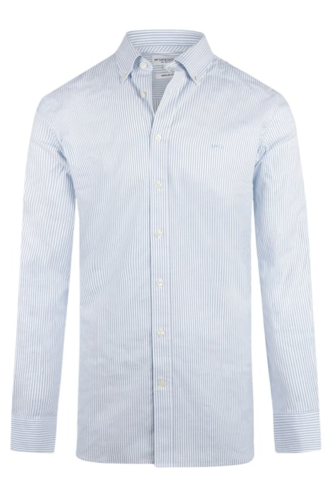 STRETCH OXFORD SHIRT SMALL STRIPE LIGHT BLUE 1