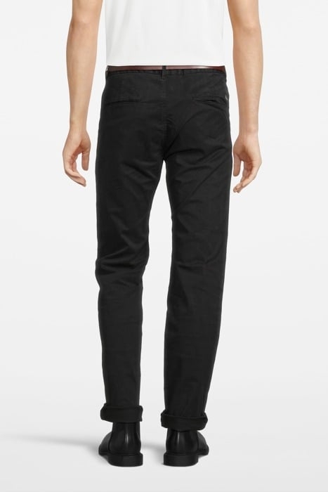 ESSENTIALS-STUART SLIM FIT COTTON/ELASTAN GARMENT DYED CHINO 3