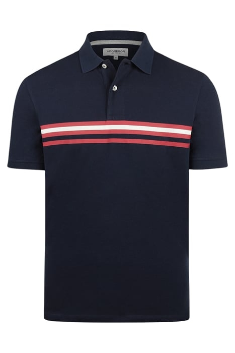 BLOCK STRIPE POLO NAVY 1
