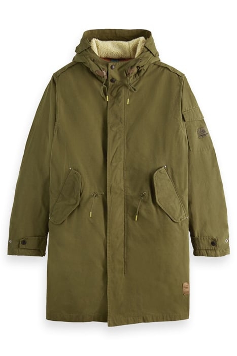 PARKA JACKET WITH TEDDY LINING MILITARY 1