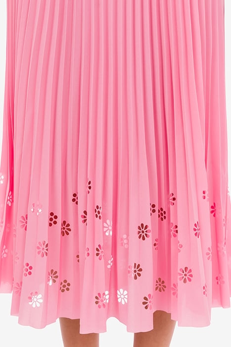 AJOUR CRÊPE DE CHINE DRESS PINK 4