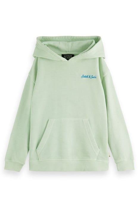COTTON IN CONVERSION NATURAL GARMENT-DYED HOODIE LEAFY GREEN 1