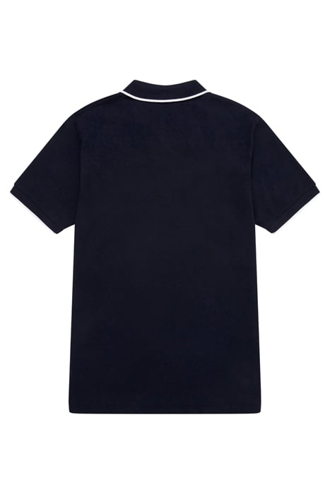 J TROPHY TIPPED POLO MARINE / WHITE 2