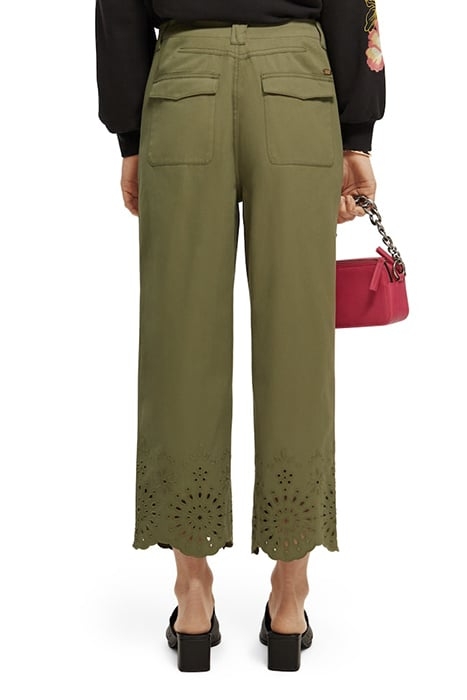 LOU - MID RISE STRAIGHT LEG ANKLE LENGTH UTILITY PANTS OLIVE 3