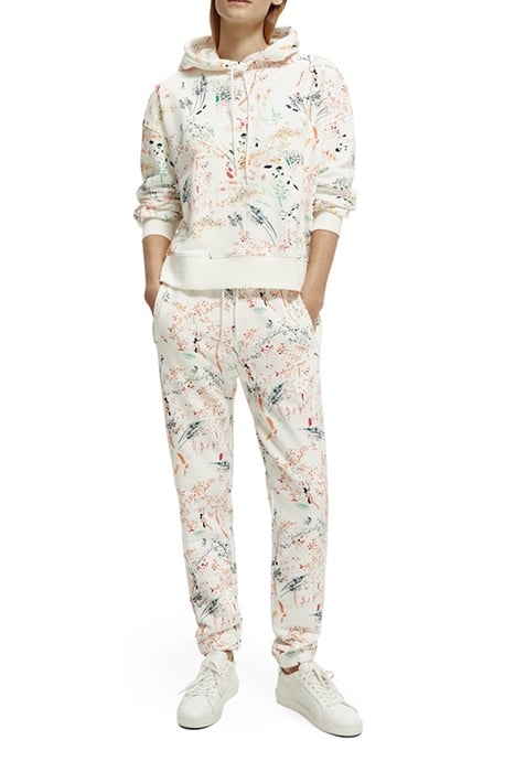 PRINTED LOOSE FIT HOODIE WILDER WHITE 3