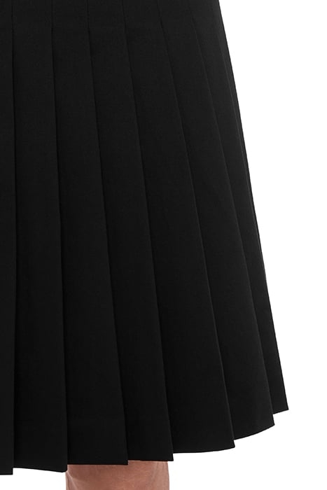 PLEATED SKIRT IN STRETCH GABARDINE BLACK 4