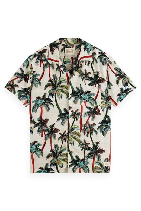 SHORT SLEEVED PRINTED CAMP SHIRT OFFWHITE PALMTREES AOP 1