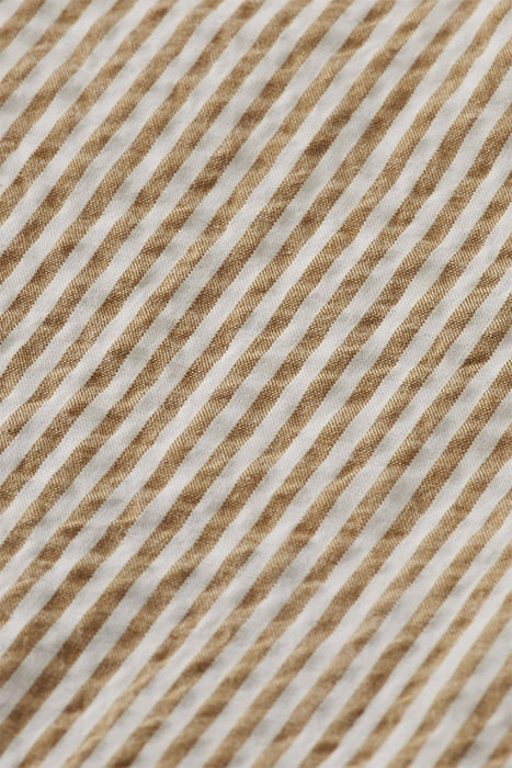 LOOSE TAPERED FIT- STRIPED SEERSUCKER CHINO PANTS SAND STRIP 8