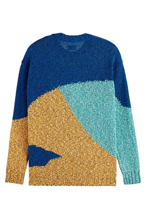 MELANGE PULLOVER WITH PALM ARTWORK MULTI PALMTREES 2