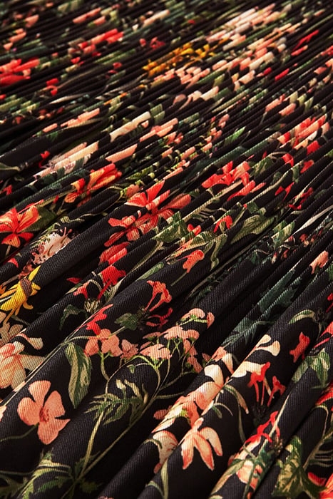 PLEATED PRINTED MAXI SKIRT IN RECYCLED POLYESTER MEADOW DEEP 3