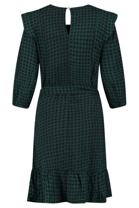 ROSINDA DRESS BLACK/PETROL BLUE 2