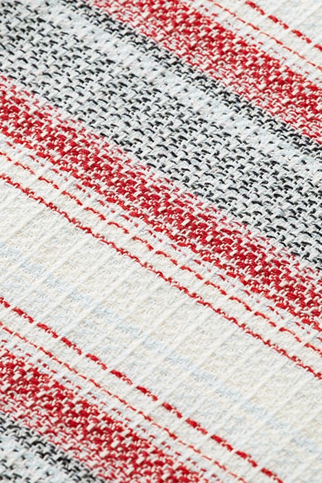 WAFFLE CHECK STRIPE SHIRT MULTI BLUE STRIPE 7