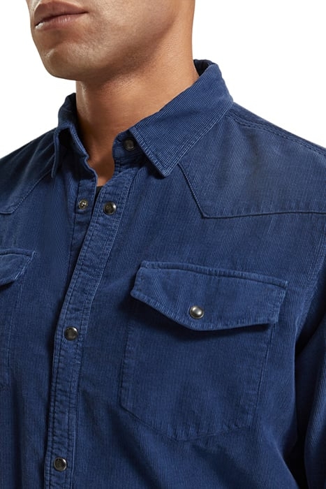 ARCHIVE FINE CORDUROY WESTERN SHIRT DENIM BLUE 6