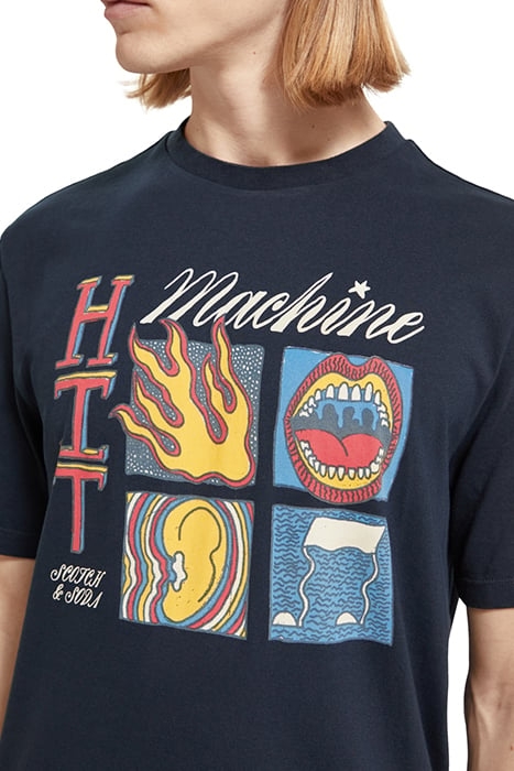 REGULAR-FIT FRONT ARTWORK T-SHIRT IN ORGANIC COTTON NIGHT 6