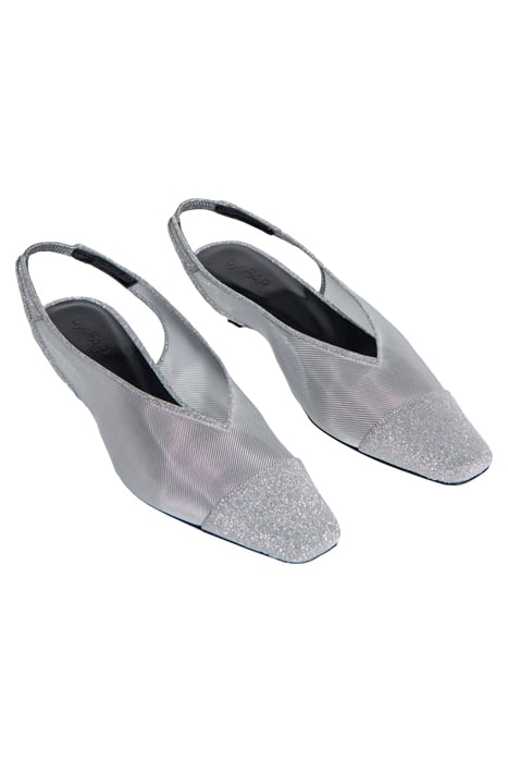 KENDALL SILVER GLITTER LEATHER AND MESH 2