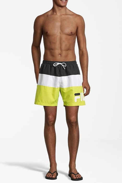 SIMBABWE BLOCKED BEACH SHORTS BLACK-BRIGHT WHITE-EVENING PRI 3