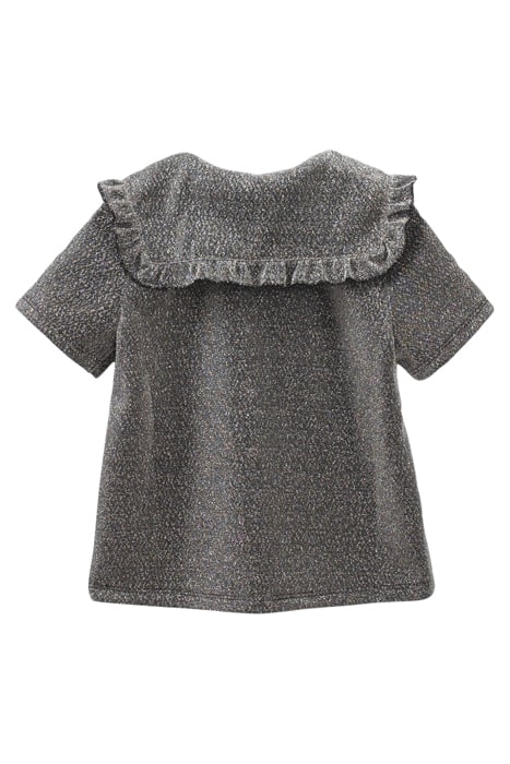 GIRLS’ BLACK GLITTERY COLLARED SHIRT 2