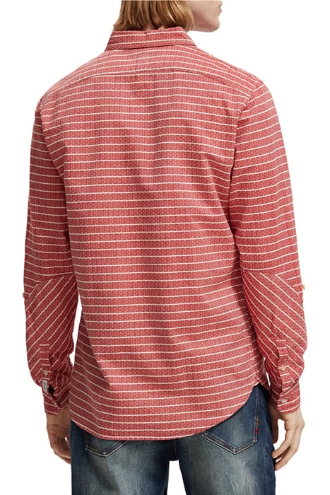 YARN DYED STRIPE SHIRT AMP RED STRIPE 2