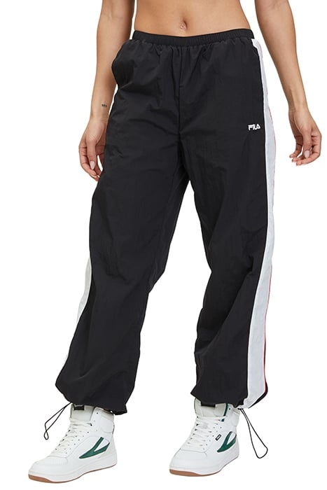 LAGES OVERSIZED TRACK PANTS BLACK-BRIGHT WHITE 1