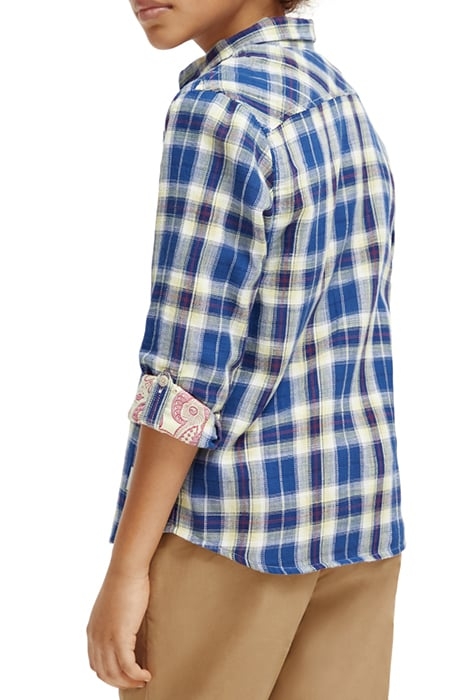 YARN-DYED CHECK BONDED SHIRT BLUE CHECK 2
