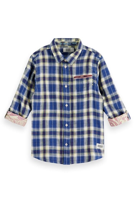 YARN-DYED CHECK BONDED SHIRT BLUE CHECK 4
