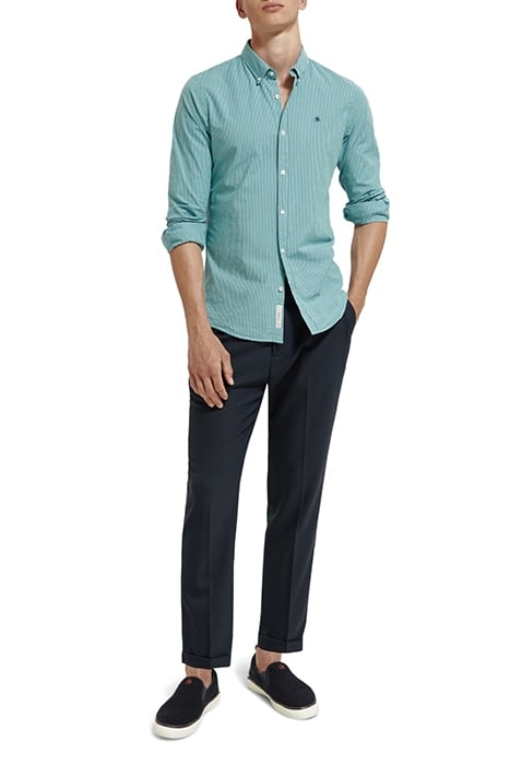 ESSENTIAL STRIPE POPLIN SHIRT STEEL TOPAZ BLUE STRIPE 3