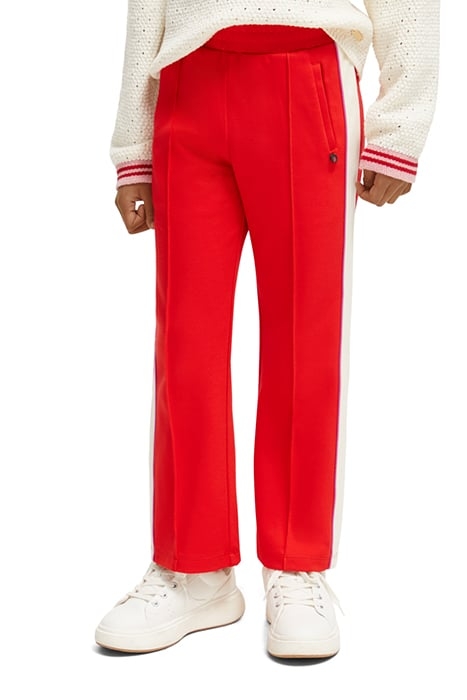 WIDE LEG CONTRAST PANEL SWEATPANTS RED GLOW 1