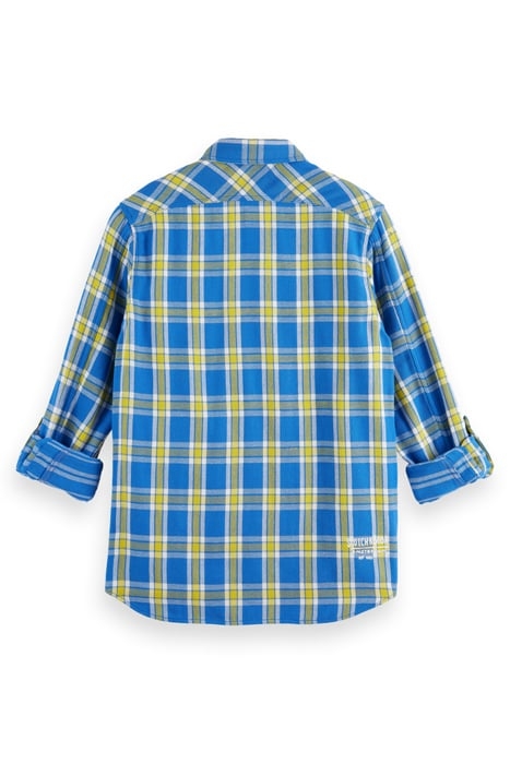 ARCHIVE DOUBLE FACE TWILL CHECK YELLOW BLUE CHECK 2